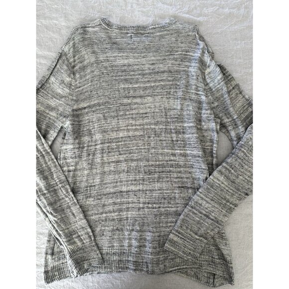 🌵4/$25 Rock‎ & Republic Women's Sweater Heather Gray Size XL V-Neck 100% Cotton - Picture 1 of 6